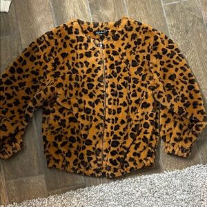 Rachel Leopard Print Jacket - Brown and Black
